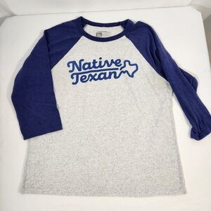 Texas Humor Native Texan 3/4 Sleeve Tshirt XL